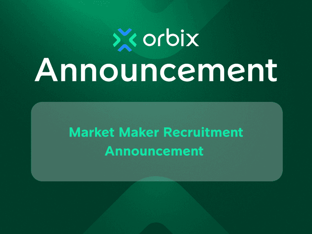 Market Maker Recruitment Announcement